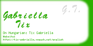 gabriella tix business card